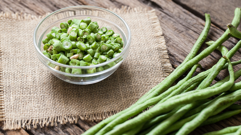 Chopped yardlong beans