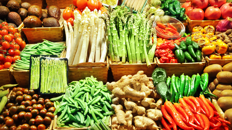 Produce at supermarket 