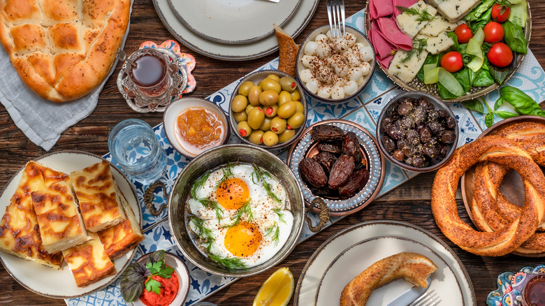 Turkish breakfast tablescape