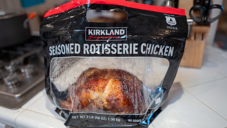 Costco rotisserie chicken in bag