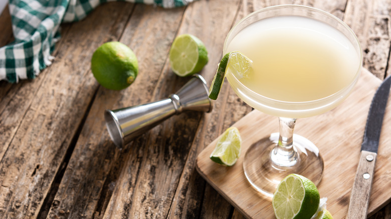 Daiquiri on cutting board