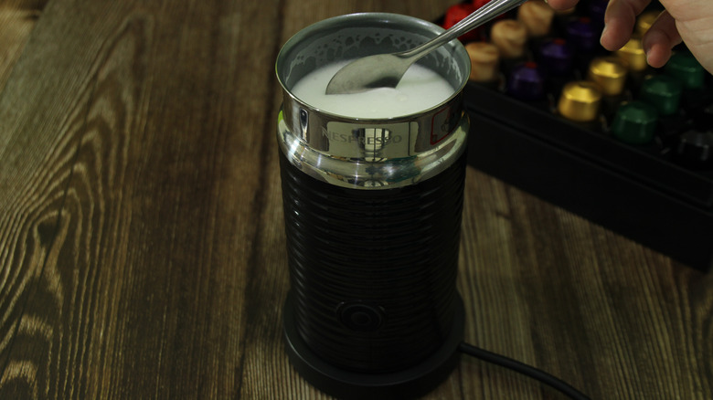 Nespresso Aeroccino with milk