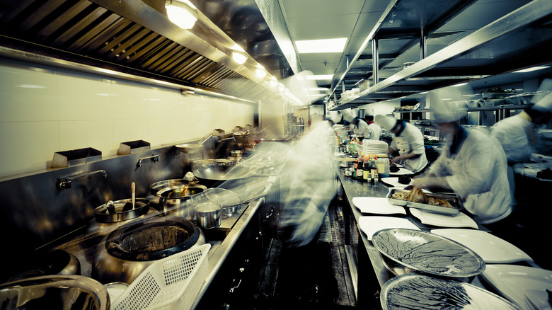 busy restaurant kitchen