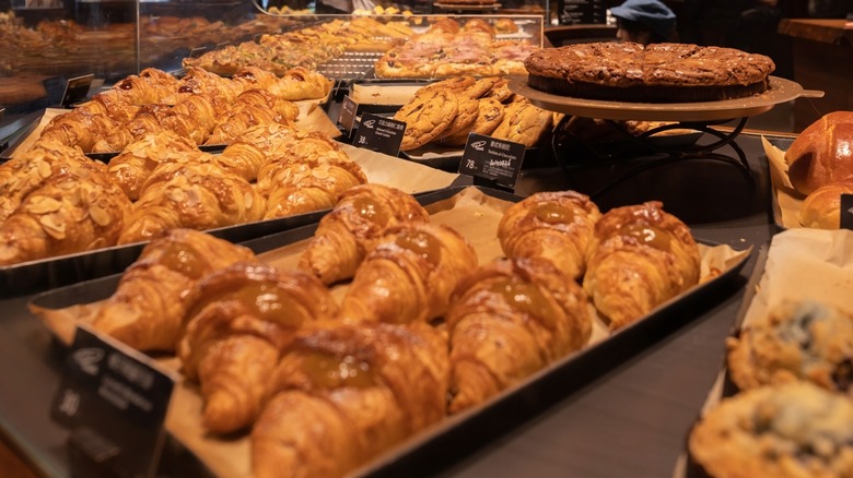 Various Starbucks pastries on display