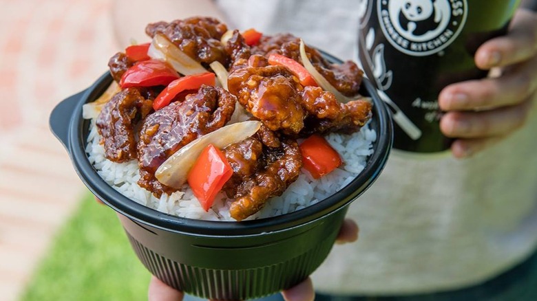 Beijing beef in bowl