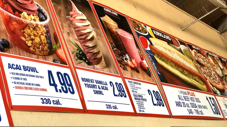 Costco food court menu