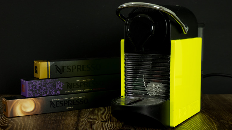 Nespresso pixie machine on counter