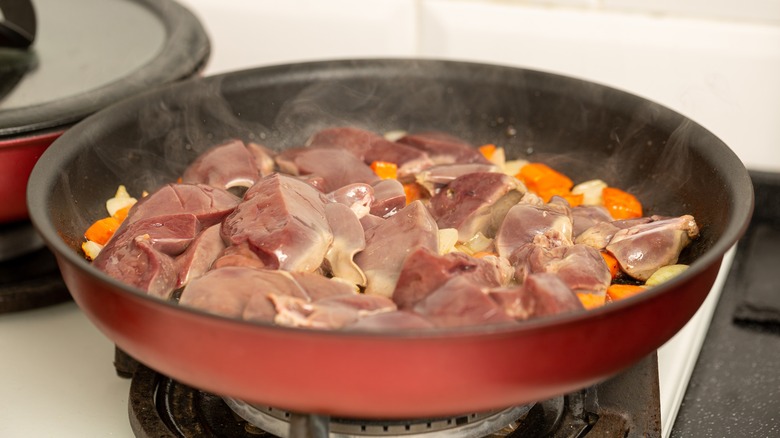 Cooking chicken livers