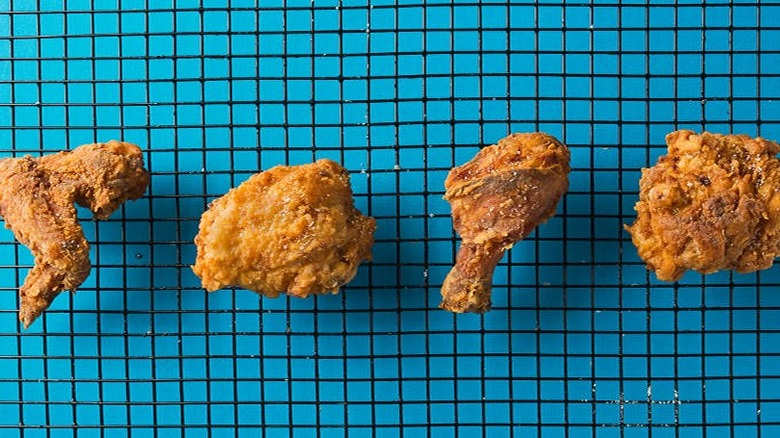 pieces of fried chicken