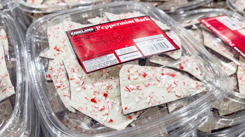 A package of Costco's Peppermint Bark