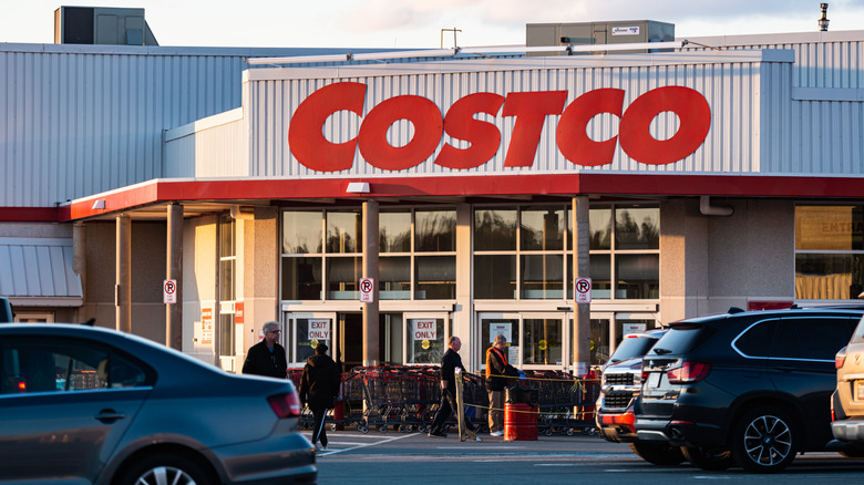 exterior of costco during the evening