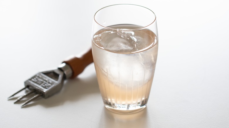 milk punch drink in a glass