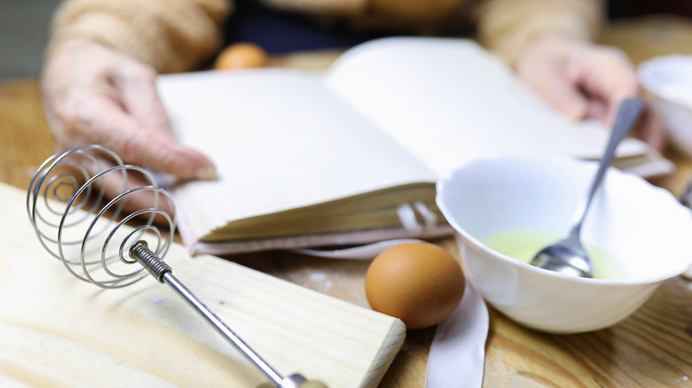 baking from a cookbook