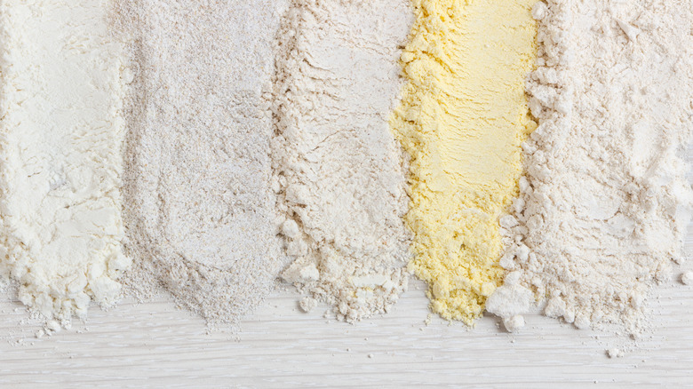 Different kinds of flour