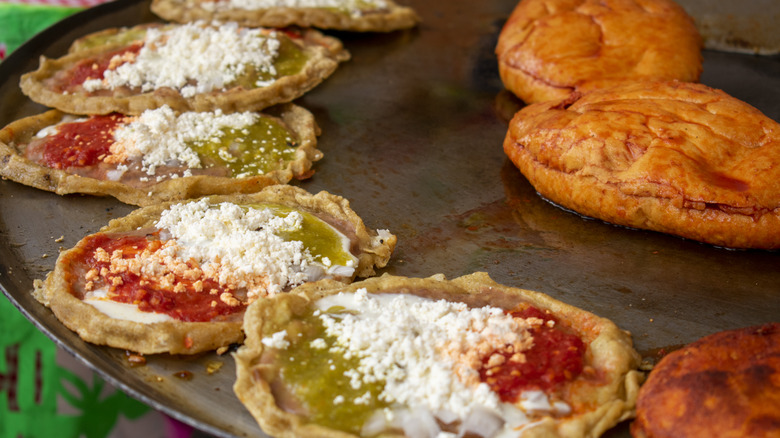 Food cooking on a comal