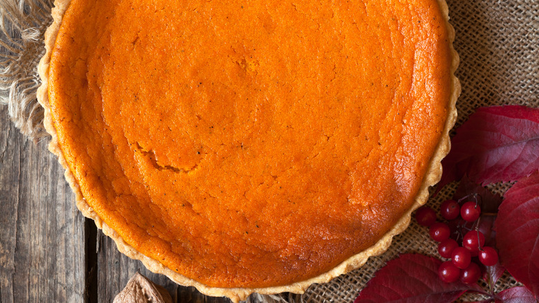 slightly over-baked pumpkin pie