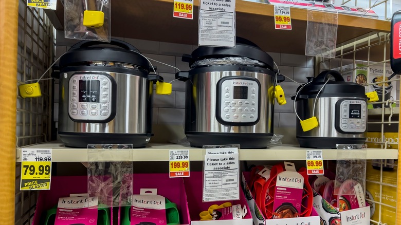 Different Instant Pot Store shelf