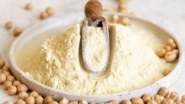 bowl of chickpea flour