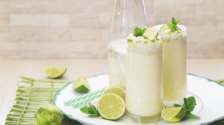 Brazilian lemonade with jug