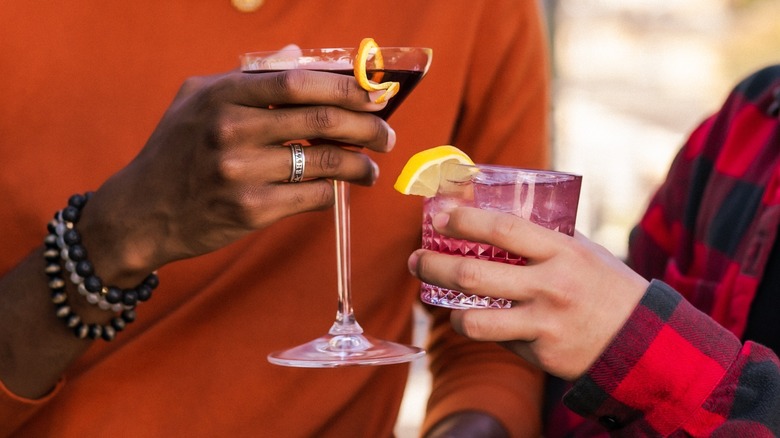 People toasting with Chambord cocktails