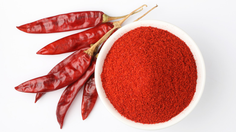 Bowl of dried peppers