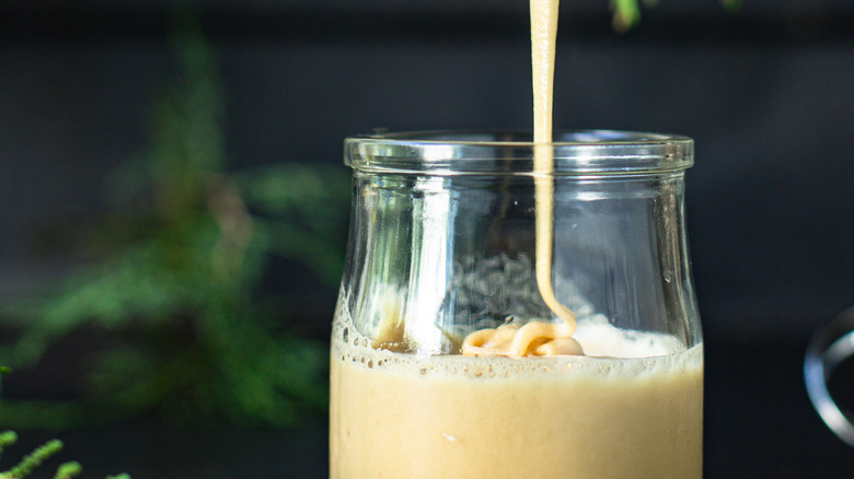 Creamed honey in jar