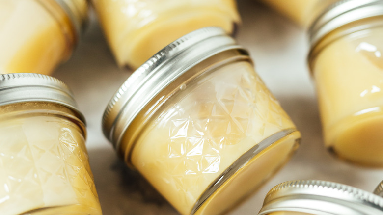 creamed honey in jars