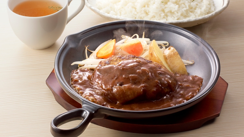 Japanese hambagu lunch set 