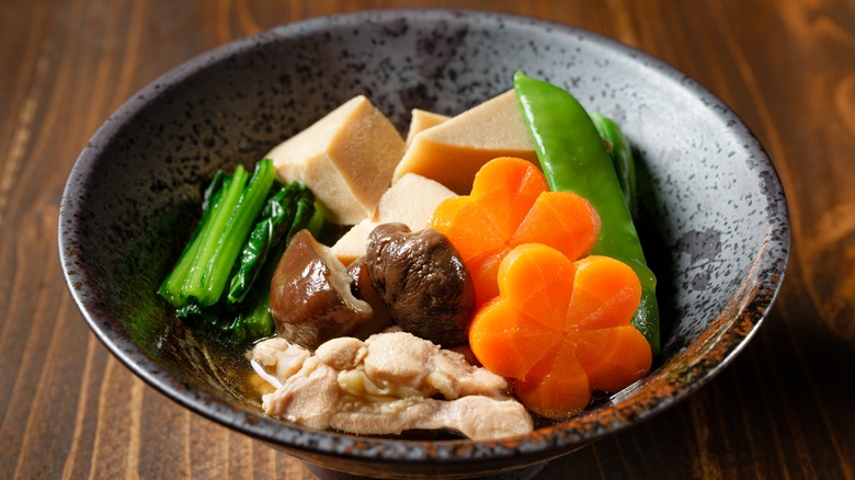 Delicious Japanese tofu vegetable dish