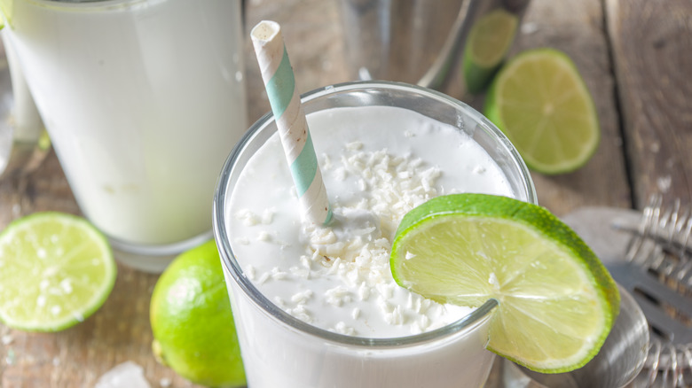 Coconut lime French soda