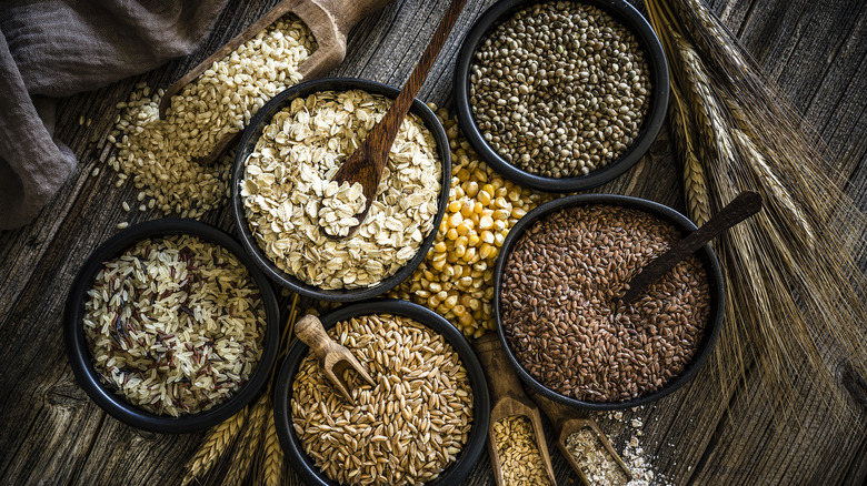 assortment of grains