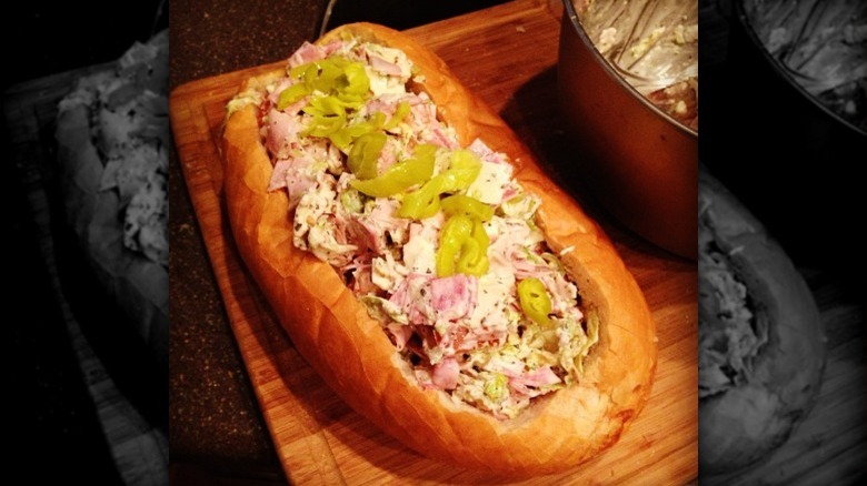 hoagie dip in bread bowl