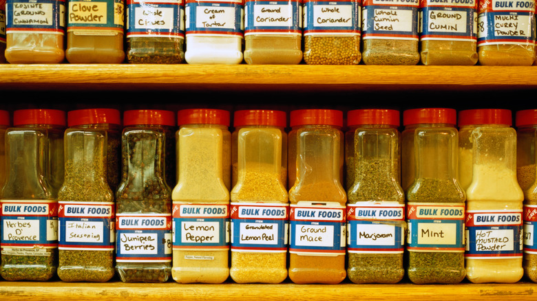 spices at a grocery store