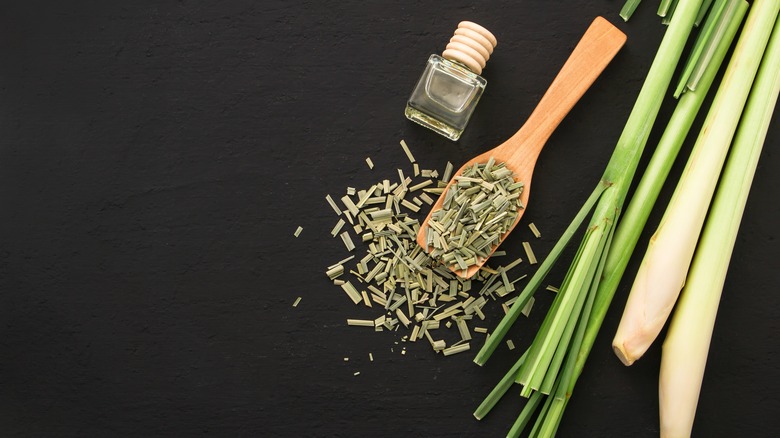 fresh and dried lemongrass