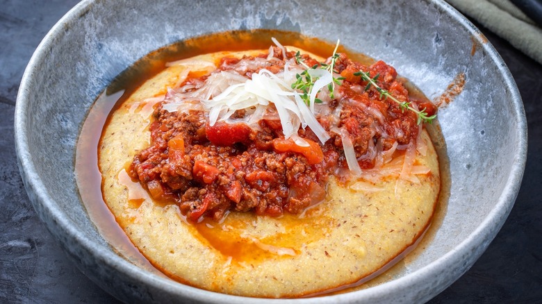 polenta with meat sauce