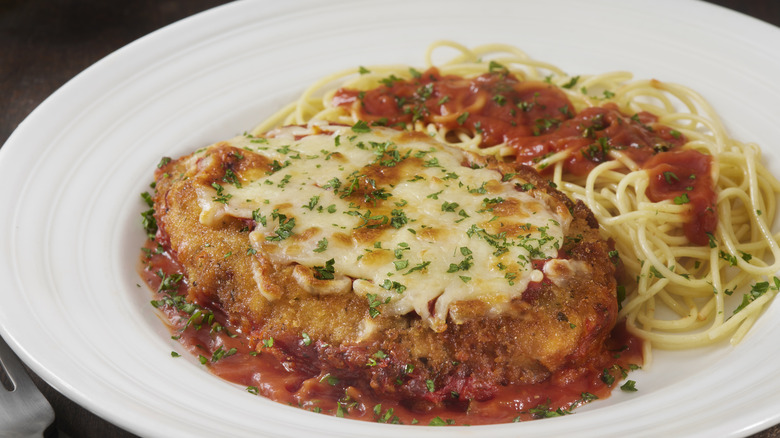 Chicken parmesan with cheese