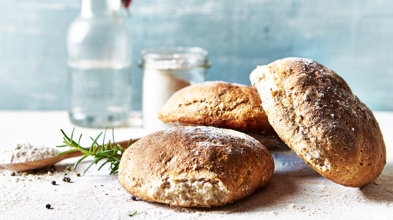 rustic spelt bread loaves