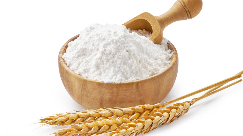 White flour and wheat