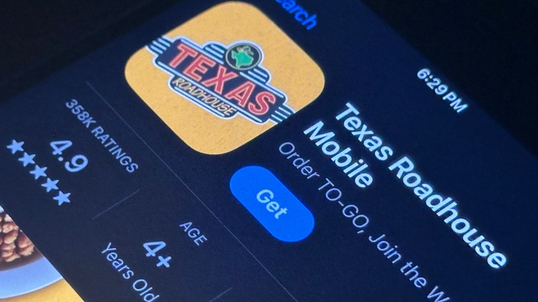 The Texas Roadhouse mobile app