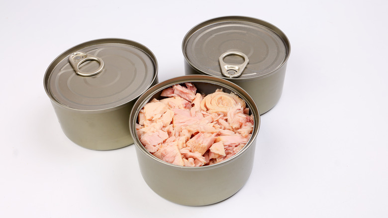 Cans of chunk tuna