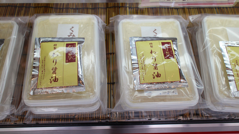 packaged tofu skins in market