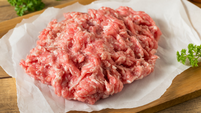 raw ground pork