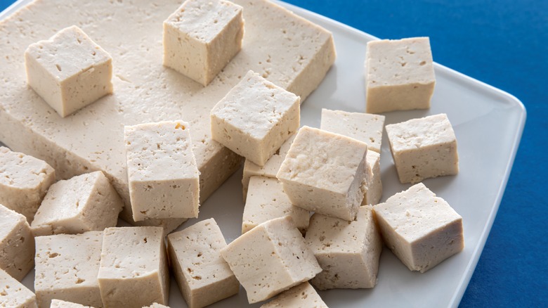 Cubed tofu