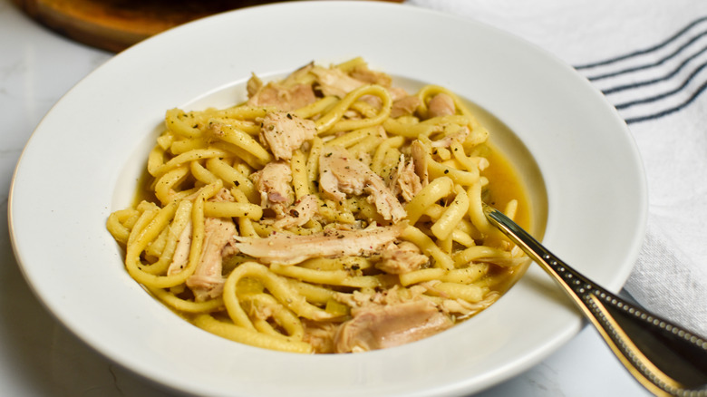 Amish-style chicken and noodles 