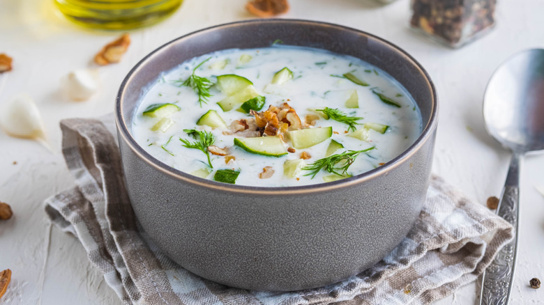 traditional Bulgarian yogurt soup