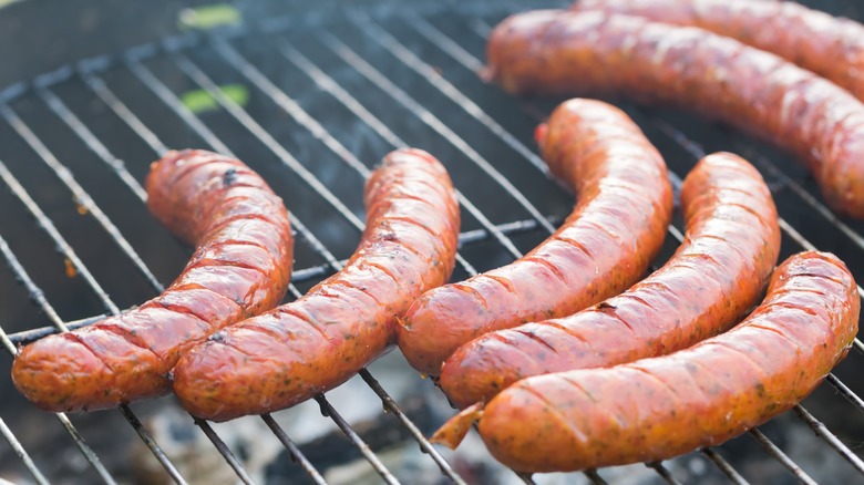 Sausage on grill