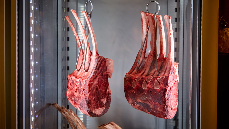 Beef dry-aging in refrigerator