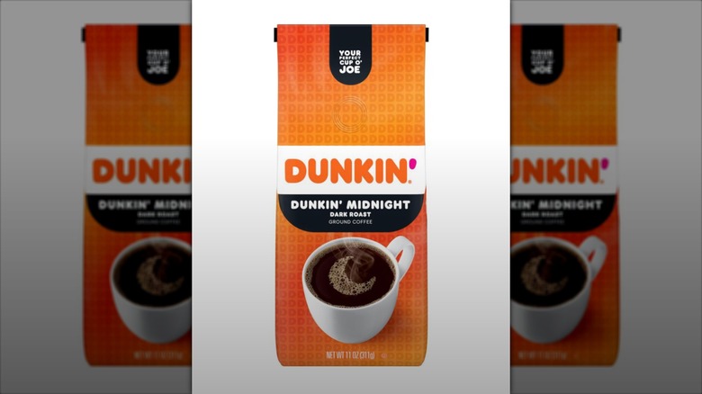 Dunkin coffee cup and bag