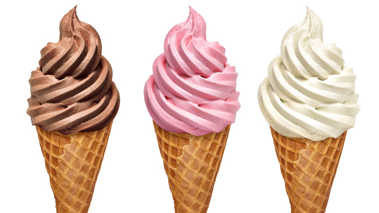 frozen custard in ice cream cones