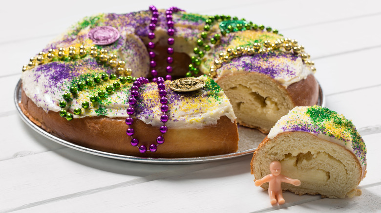 king cake with plastic baby